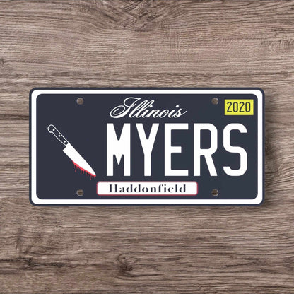 Michael Myers Haddonfield License Plate: Horror Movie Halloween Decor-Digital Chaotik