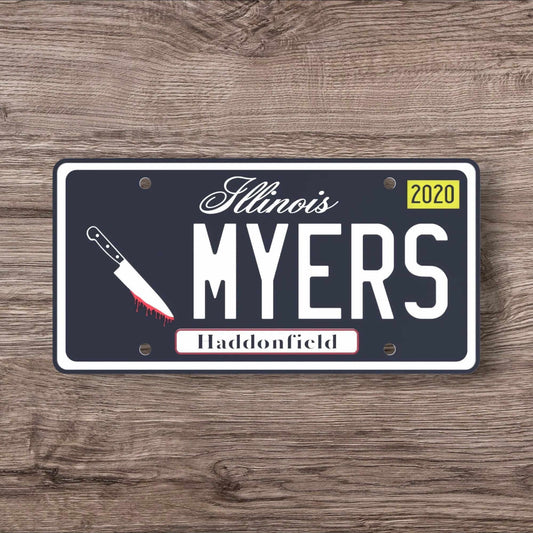 Michael Myers Haddonfield License Plate: Horror Movie Halloween Decor-Digital Chaotik
