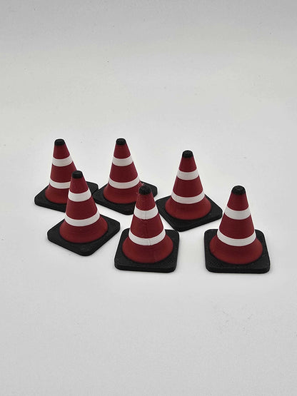 Mini RC Drift Cones: 1/10 & 1/64 Scale Track Markers, Garage Props - 12 Pack-Digital Chaotik