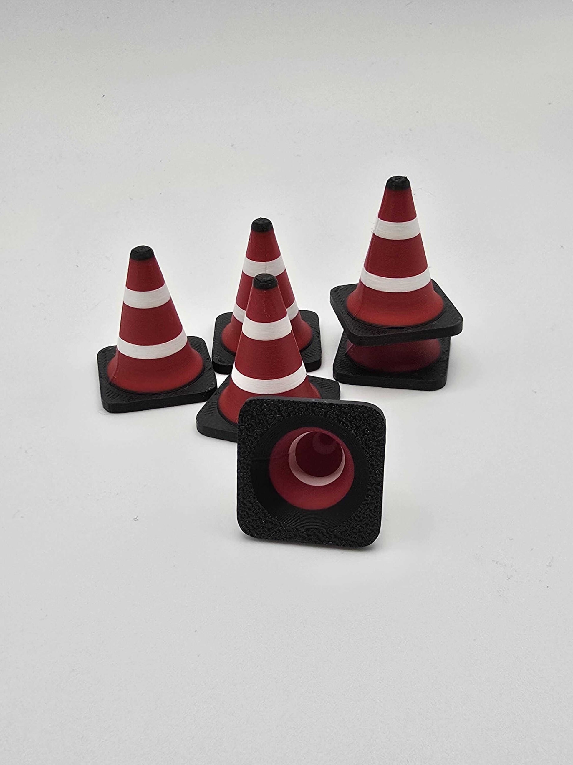 Mini RC Drift Cones: 1/10 & 1/64 Scale Track Markers, Garage Props - 12 Pack-Digital Chaotik