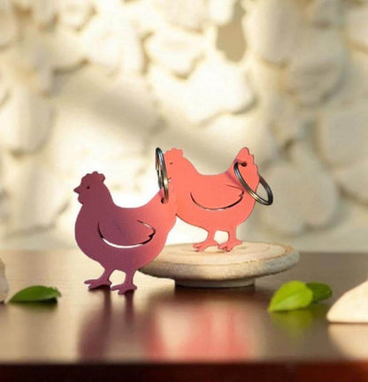 3D Printed Chicken Keychain: Farm Animal Key Ring - Poultry Lover Gift-Digital Chaotik