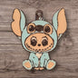 Labubu in Stitch Costume Keychain: 3D Printed Cartoon Charm-Digital Chaotik