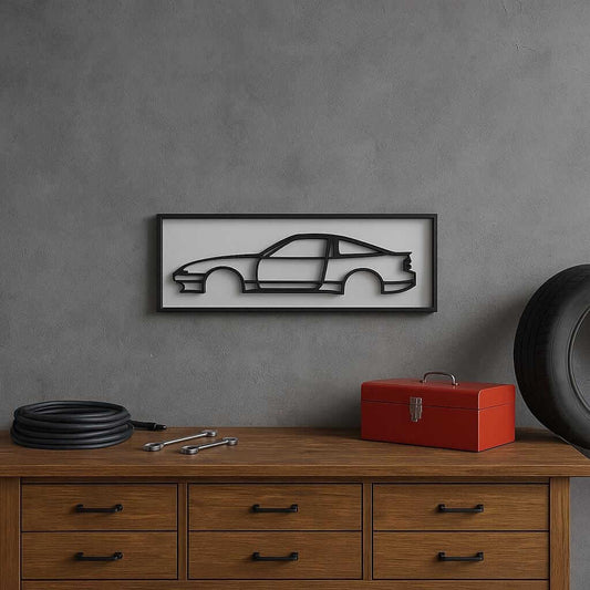 Nissan 240SX S13 Silhouette Shadow Box: JDM Drift Car Wall Art-Digital Chaotik