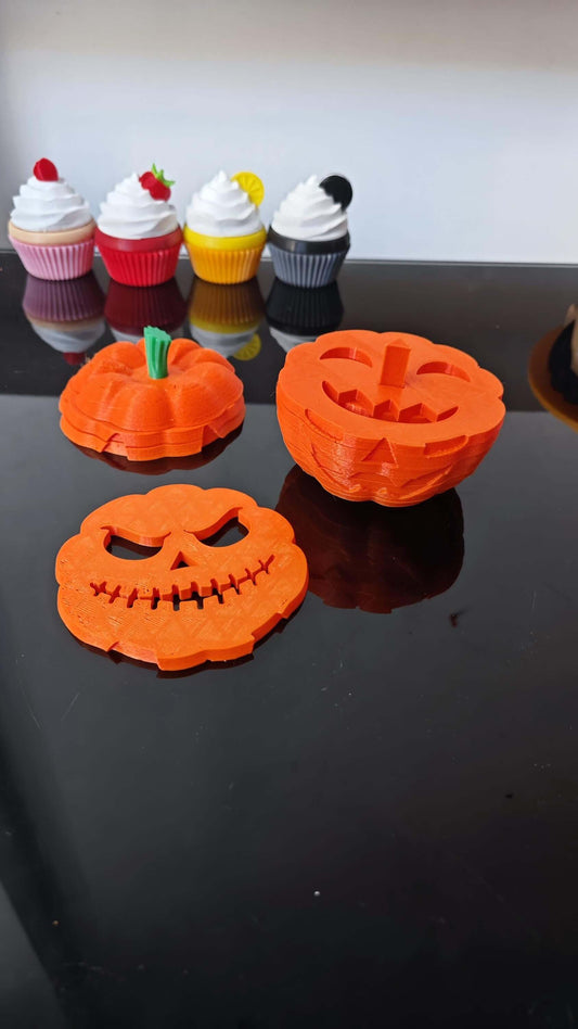 Pumpkin Coasters – Jack-O’-Lantern Halloween Drink Coasters, Fall Home Décor & Spooky Party Accessories-Digital Chaotik