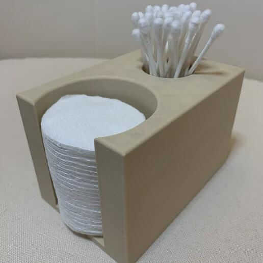 Minimalist Bathroom Organizer with Drawer: Cotton Pad & Q-Tip Storage-Digital Chaotik