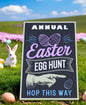 Easter Egg Hunt Yard Sign – Spring Bunny Party Decoration-Digital Chaotik