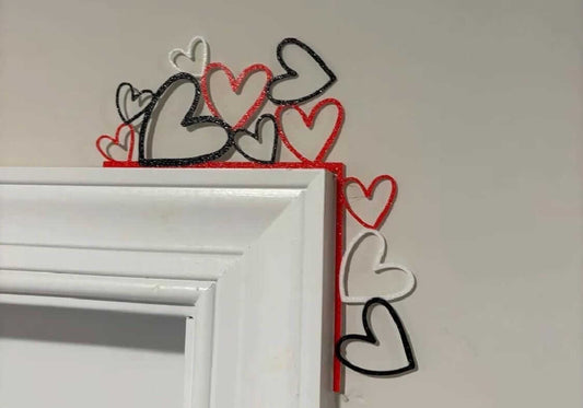 3D Printed Door Corner Decor | Heart Accent-Digital Chaotik