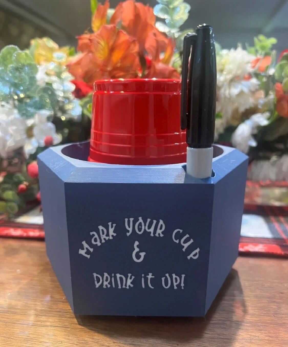 Party Cup Holder with Marker Slot – Fun Drink Dispenser-Digital Chaotik