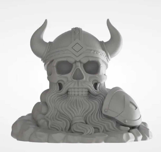 Viking Skull Statue | 3D Printed Norse Decor-Digital Chaotik