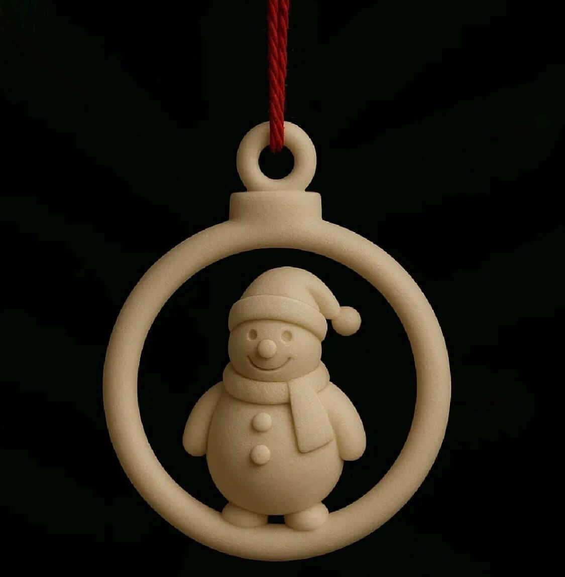 3D Printed Christmas Ornament Set – Santa & Snowman, Holiday Decor-Digital Chaotik