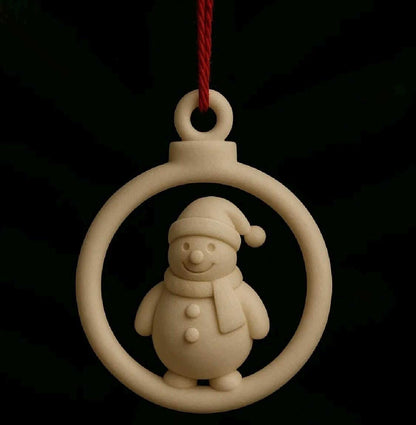 3D Printed Christmas Ornament Set – Santa & Snowman, Holiday Decor-Digital Chaotik