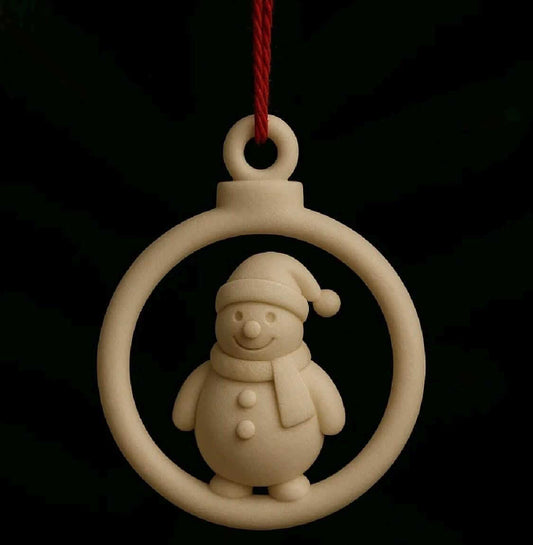 3D Printed Christmas Ornament Set – Santa & Snowman, Holiday Decor-Digital Chaotik