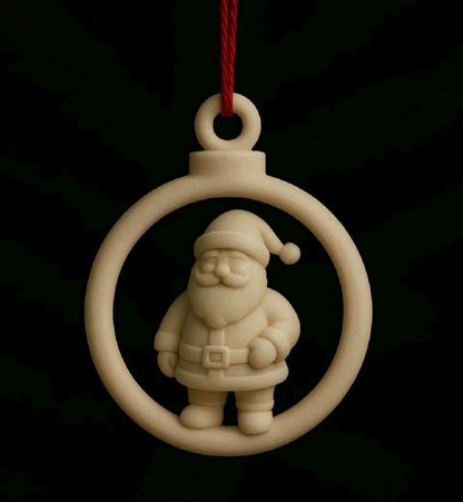 3D Printed Christmas Ornament Set – Santa & Snowman, Holiday Decor-Digital Chaotik