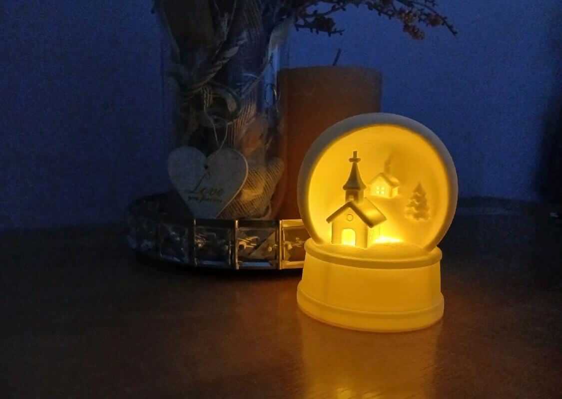 3D Printed Light-Up Winter Village – Christmas Snow Globe Decor-Digital Chaotik