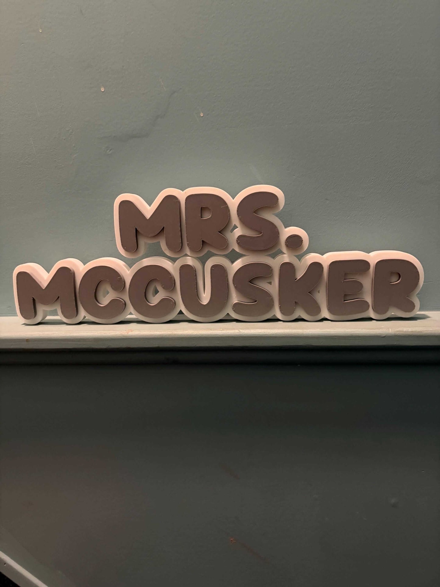 Custom Teacher Desk Name Plate • Layered Classroom Decor-Digital Chaotik