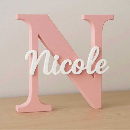 Personalized 3D Letter Name Sign • Nursery Decor, Baby Gift-Digital Chaotik