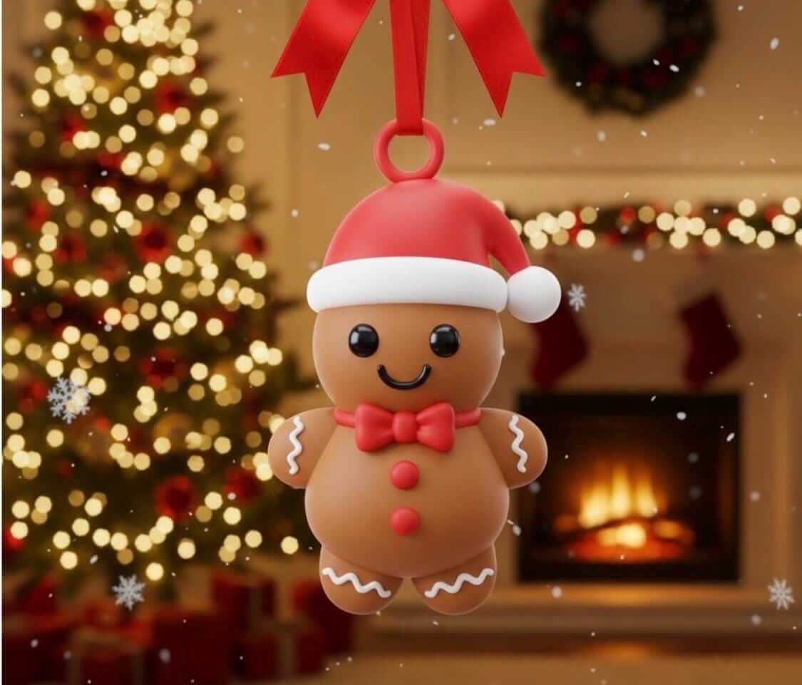 Cute Christmas Ornament – Snowman / Reindeer / Gingerbread / Santa / Christmas Tree | Holiday Hanging Decoration | Kawaii Xmas Decor Gift-Digital Chaotik